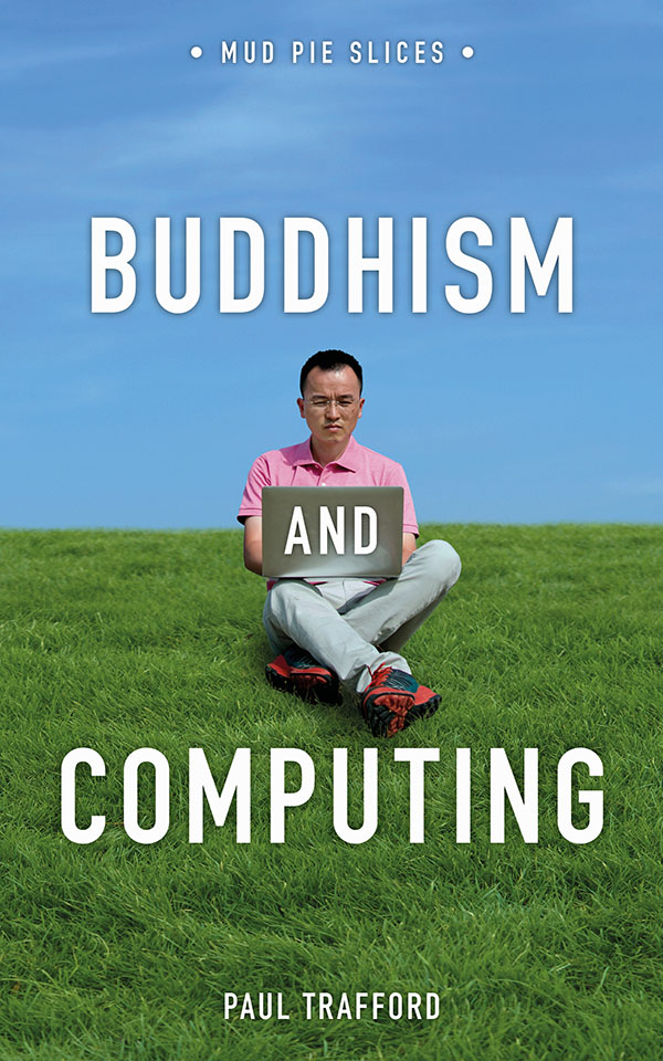 Book cover shows a man of Oriental ethnicity sitting on a grassy bank using a laptop under a blue sky.